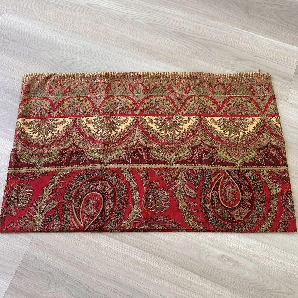 Pottery Barn Red Paisley Lumbar 16